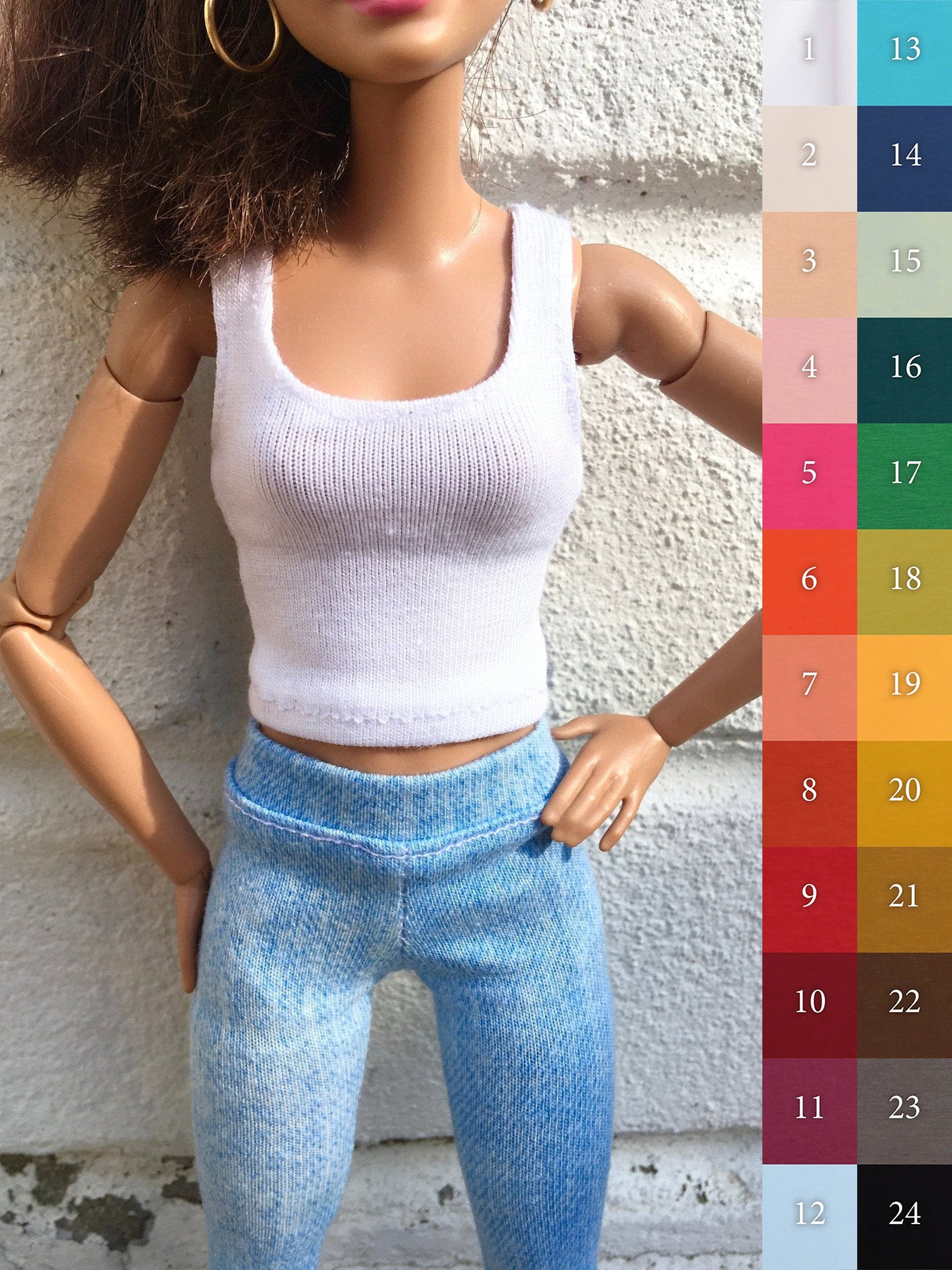 Power Tank Top for Doll 1/6-scale, 11.5 Inch, many colors - Bouutique.com