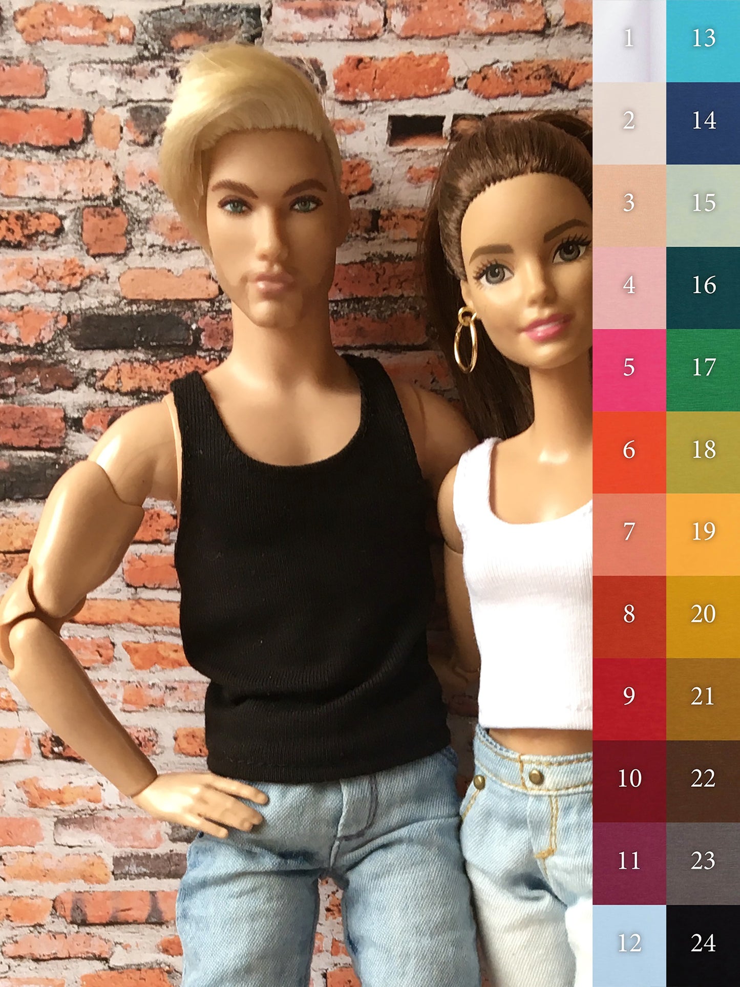 Basic Tank Top for Ken Doll 1/6-scale, many colors - Bouutique.com