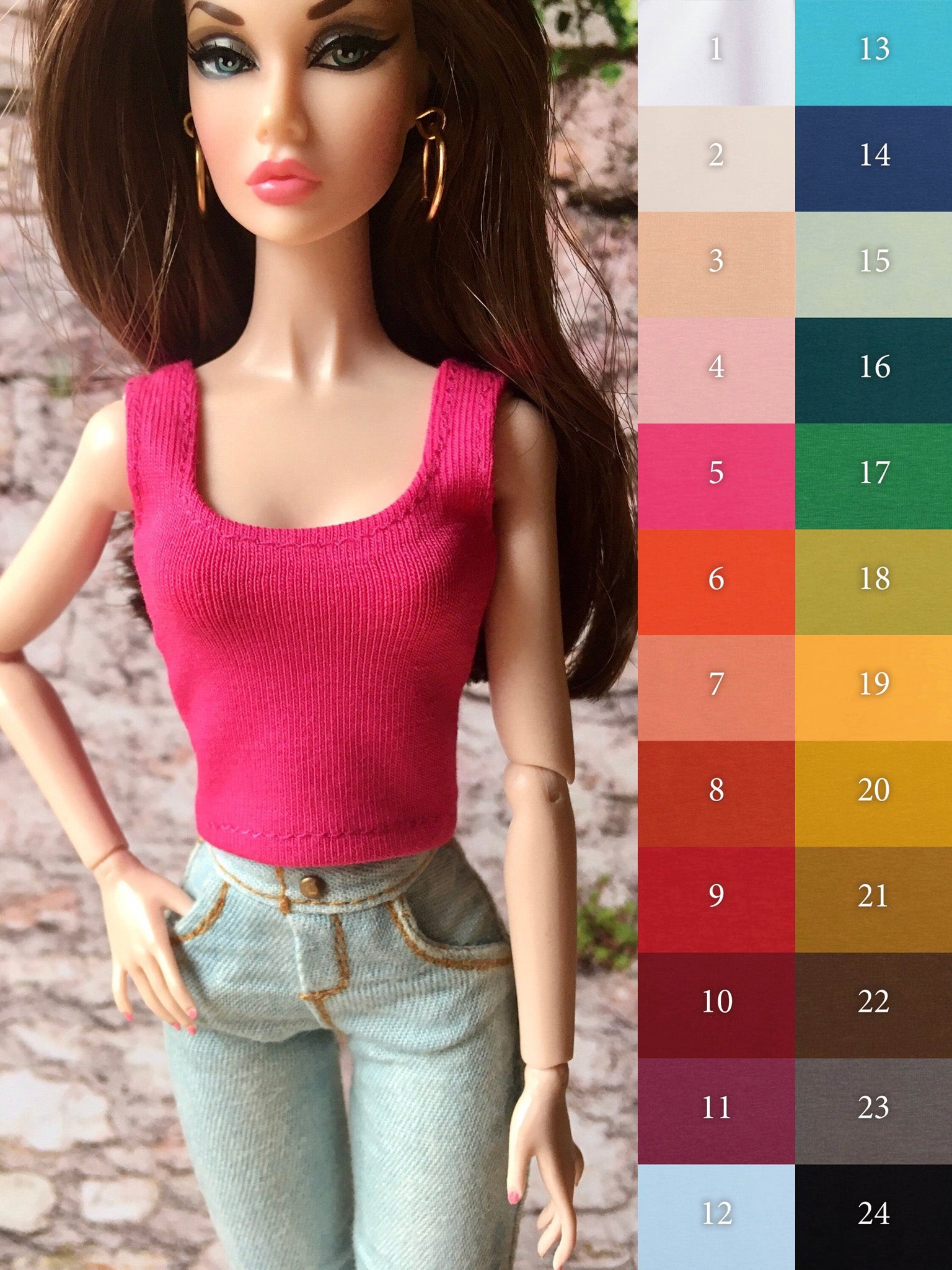 Power Tank Top for Poppy Parker Doll, many colors - Bouutique.com