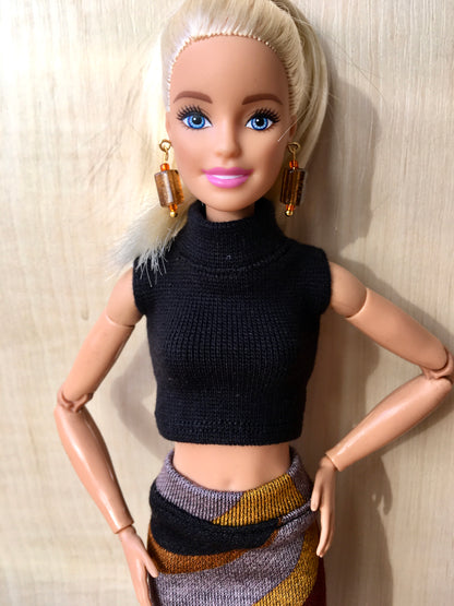 Chic Turtleneck Crop Top for Doll 1/6-scale, 11.5. Inch, many colors - Bouutique.com