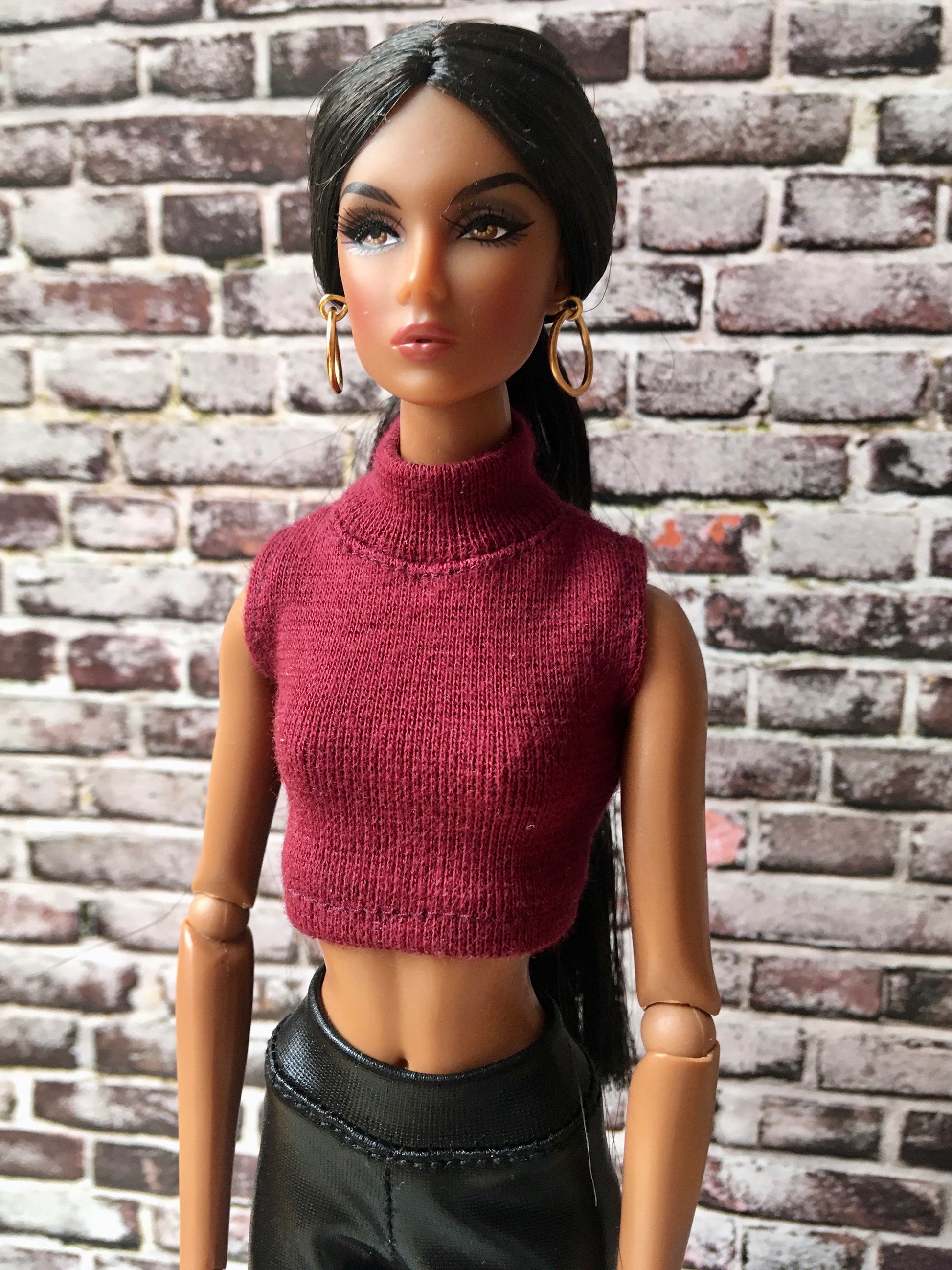 Chic Turtleneck Crop Top for NuFace Integrity Toys Doll 12.5", many colors - Bouutique.com