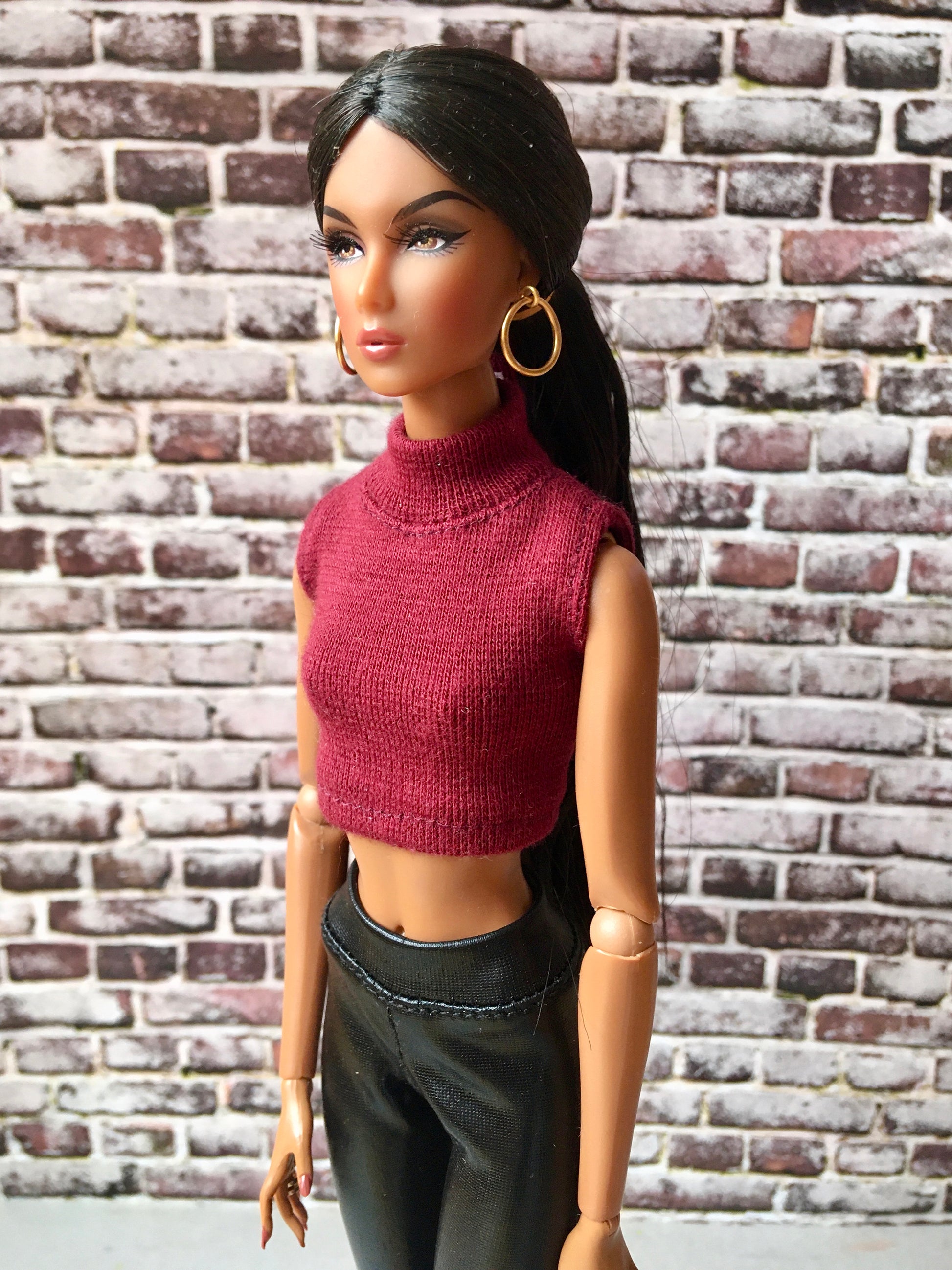 Chic Turtleneck Crop Top for NuFace Integrity Toys Doll 12.5", many colors - Bouutique.com