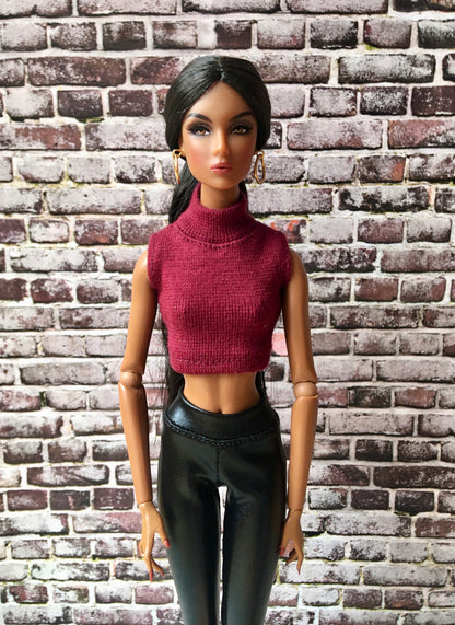 Chic Turtleneck Crop Top for NuFace Integrity Toys Doll 12.5", many colors - Bouutique.com