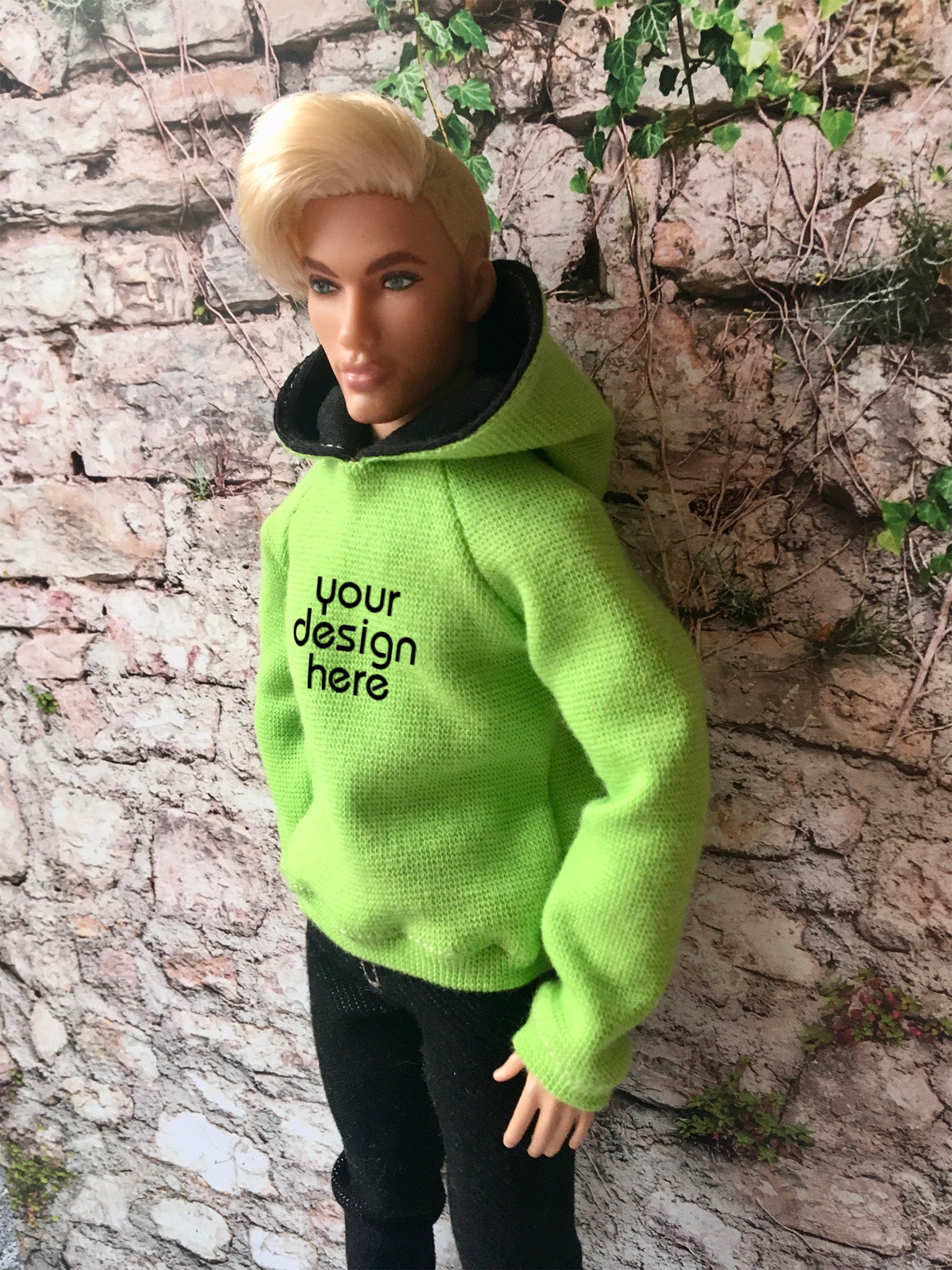 Solid Custom Print Hoodie for Ken Doll - www.bouutique.com