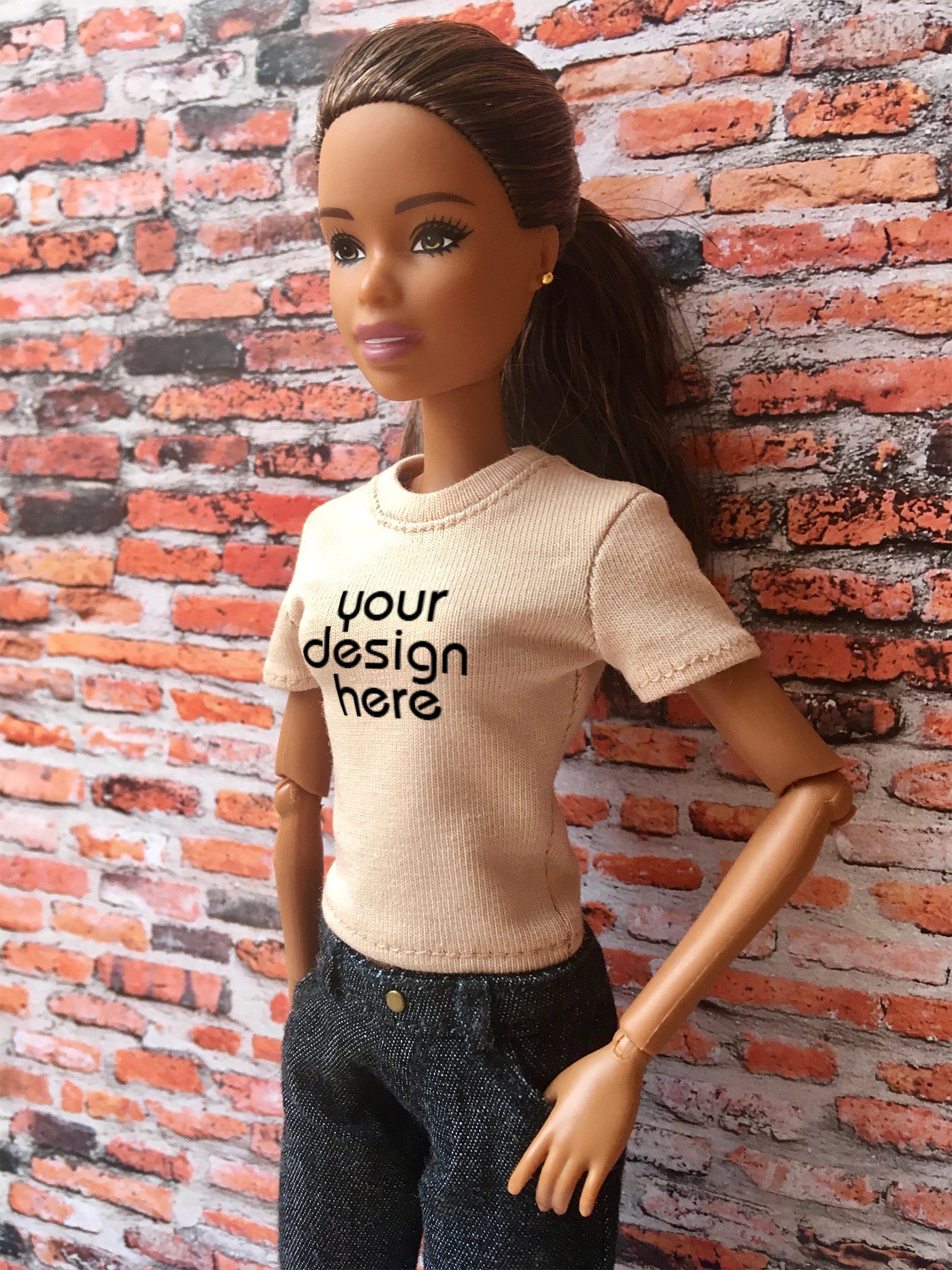 Vital Custom Print Short Sleeve T-shirt for Dolls 1/6-scale, 11.5 Inch - www.bouutique.com