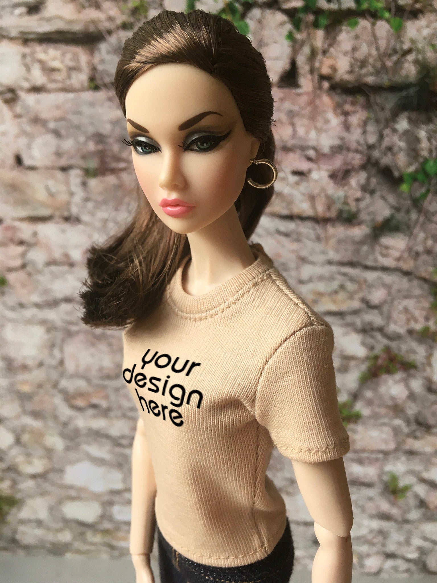 Vital Custom Print Short Sleeve T-shirt for Poppy Parker Doll - www.bouutique.com