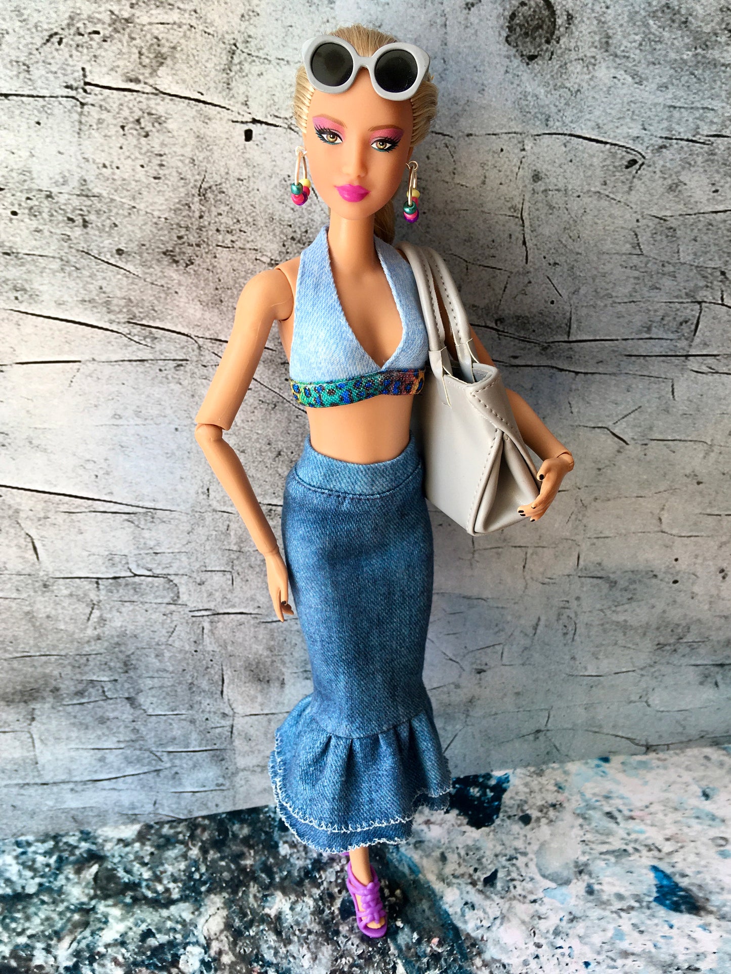 Mermaid Midi Skirt for Dolls 1/6-scale, 11.5 Inch - www.bouutique.com