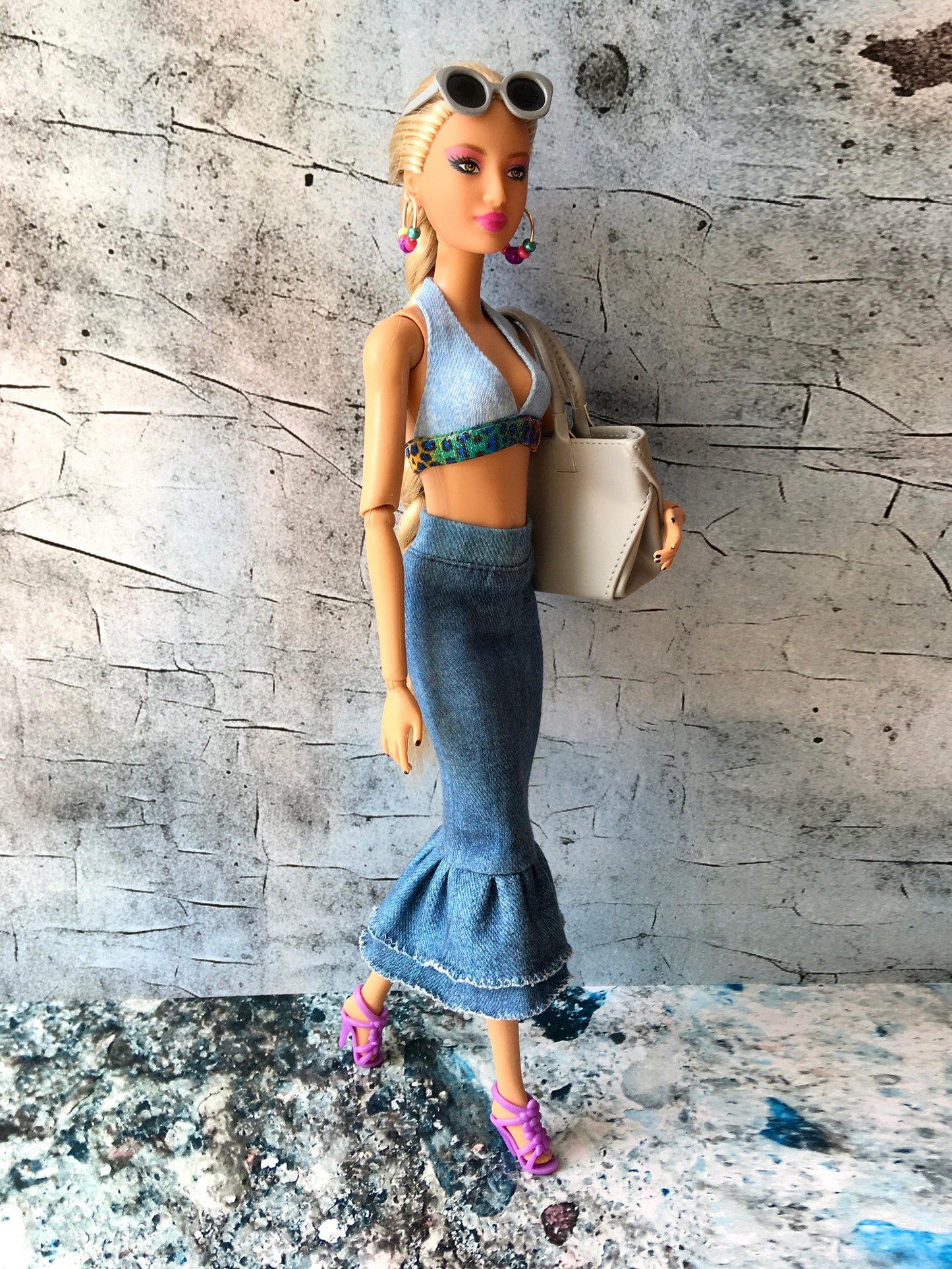 Mermaid Midi Skirt for Dolls 1/6-scale, 11.5 Inch - www.bouutique.com