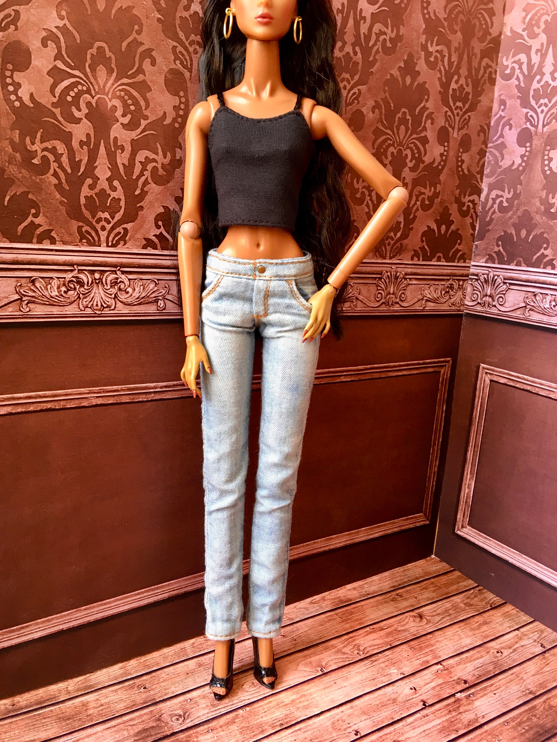 Sole Washed Slim Jeans for Nuface Integrity Toys Doll 12.5 Inch - www.bouutique.com