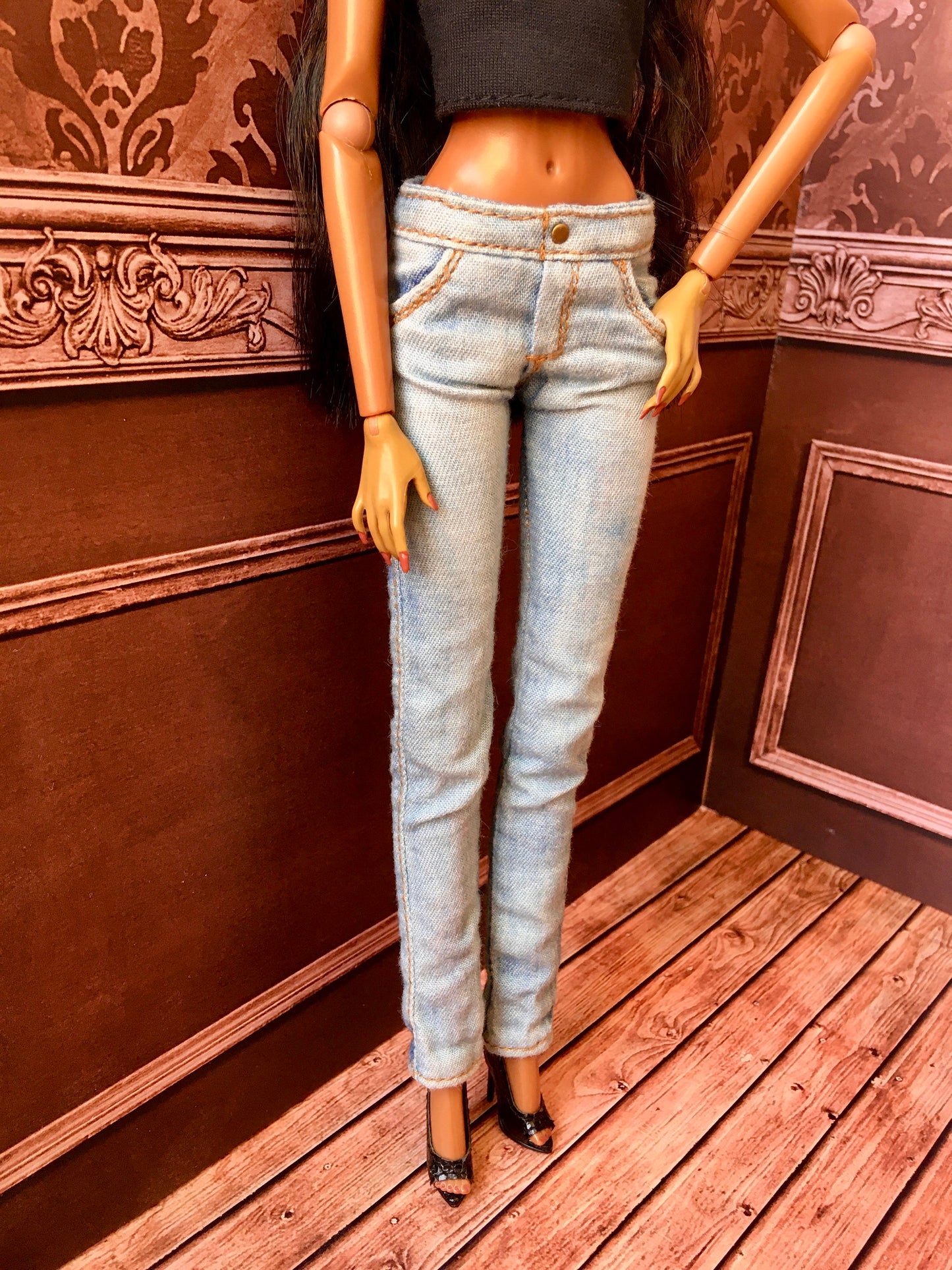 Sole Washed Slim Jeans for Nuface Integrity Toys Doll 12.5 Inch - www.bouutique.com