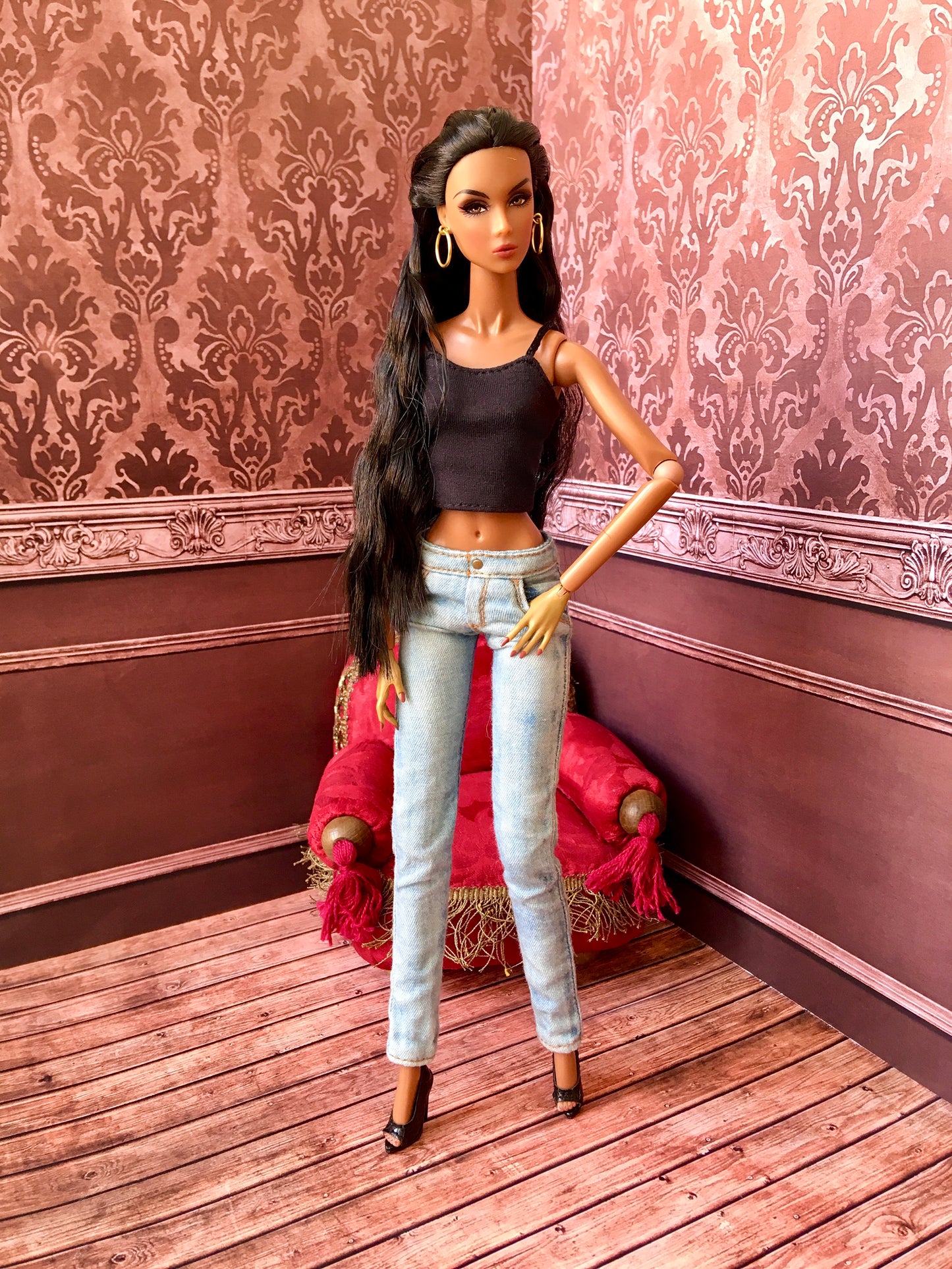 Sole Washed Slim Jeans for Nuface Integrity Toys Doll 12.5 Inch - www.bouutique.com