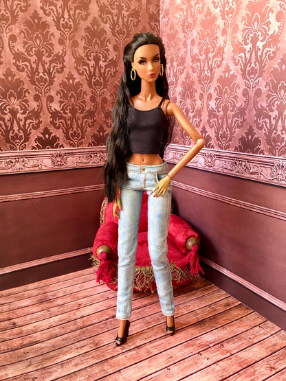 Sole Washed Slim Jeans for Nuface Integrity Toys Doll 12.5 Inch - www.bouutique.com