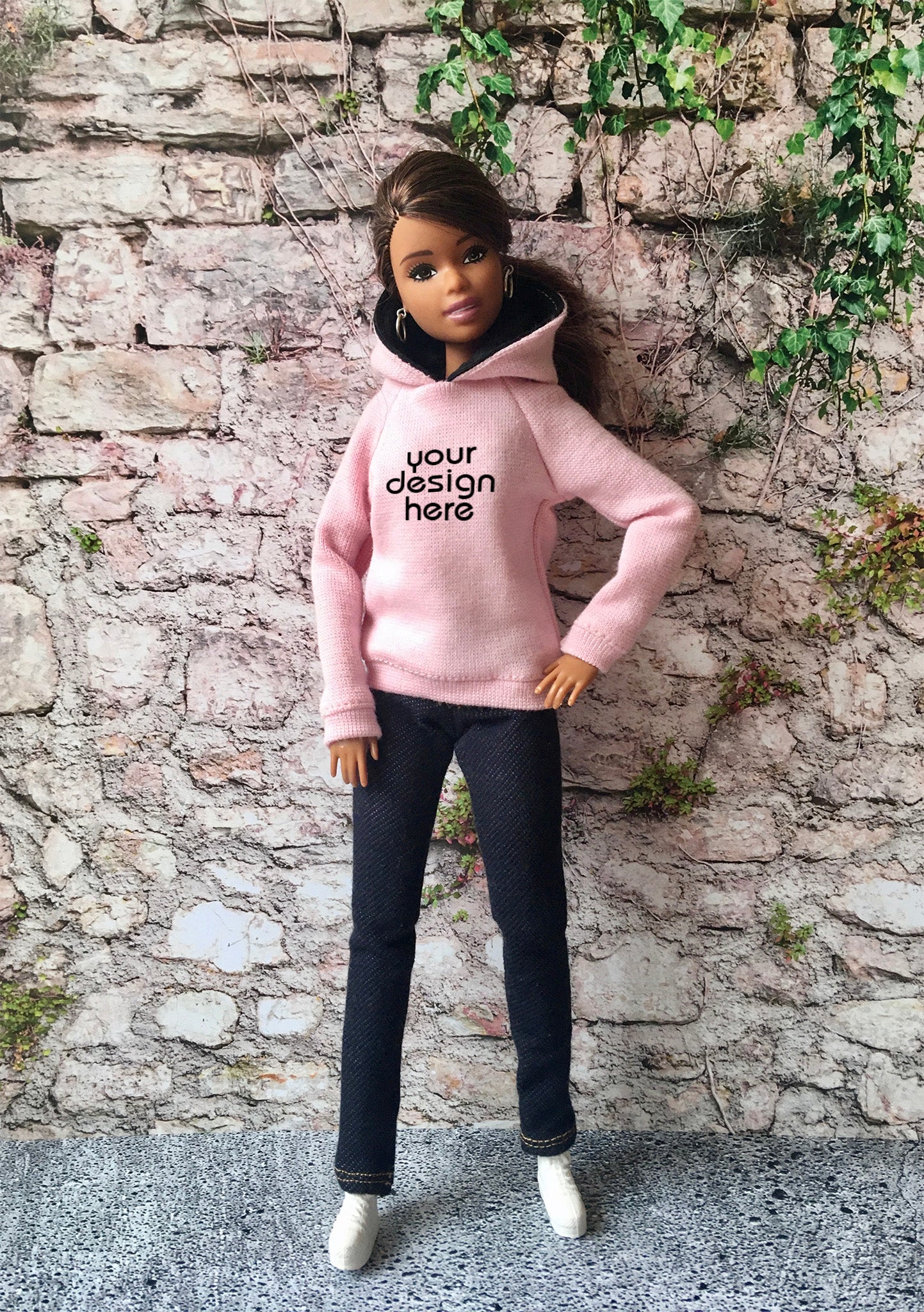 Solid Custom Print Hoodie for Doll 1/6-scale, 11.5 Inch - www.bouutique.com