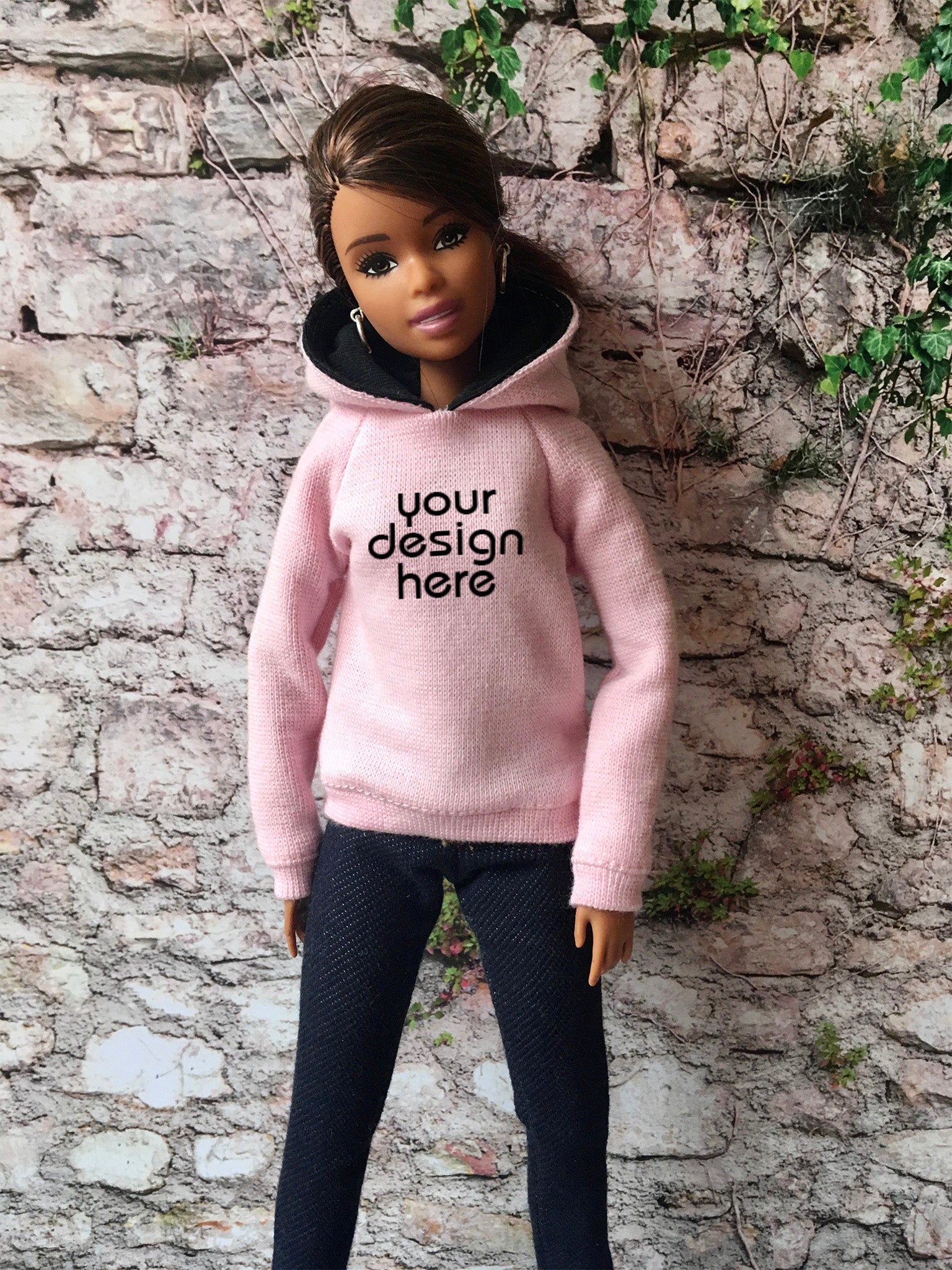 Solid Custom Print Hoodie for Doll 1/6-scale, 11.5 Inch - www.bouutique.com