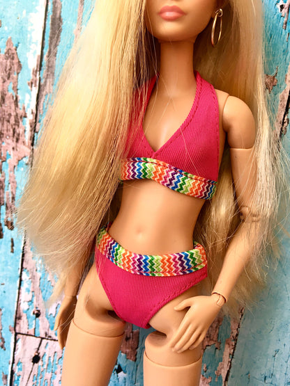 Splash Colorful Bikini for Doll 1/6 scale, 11.5 Inch - www.bouutique.com