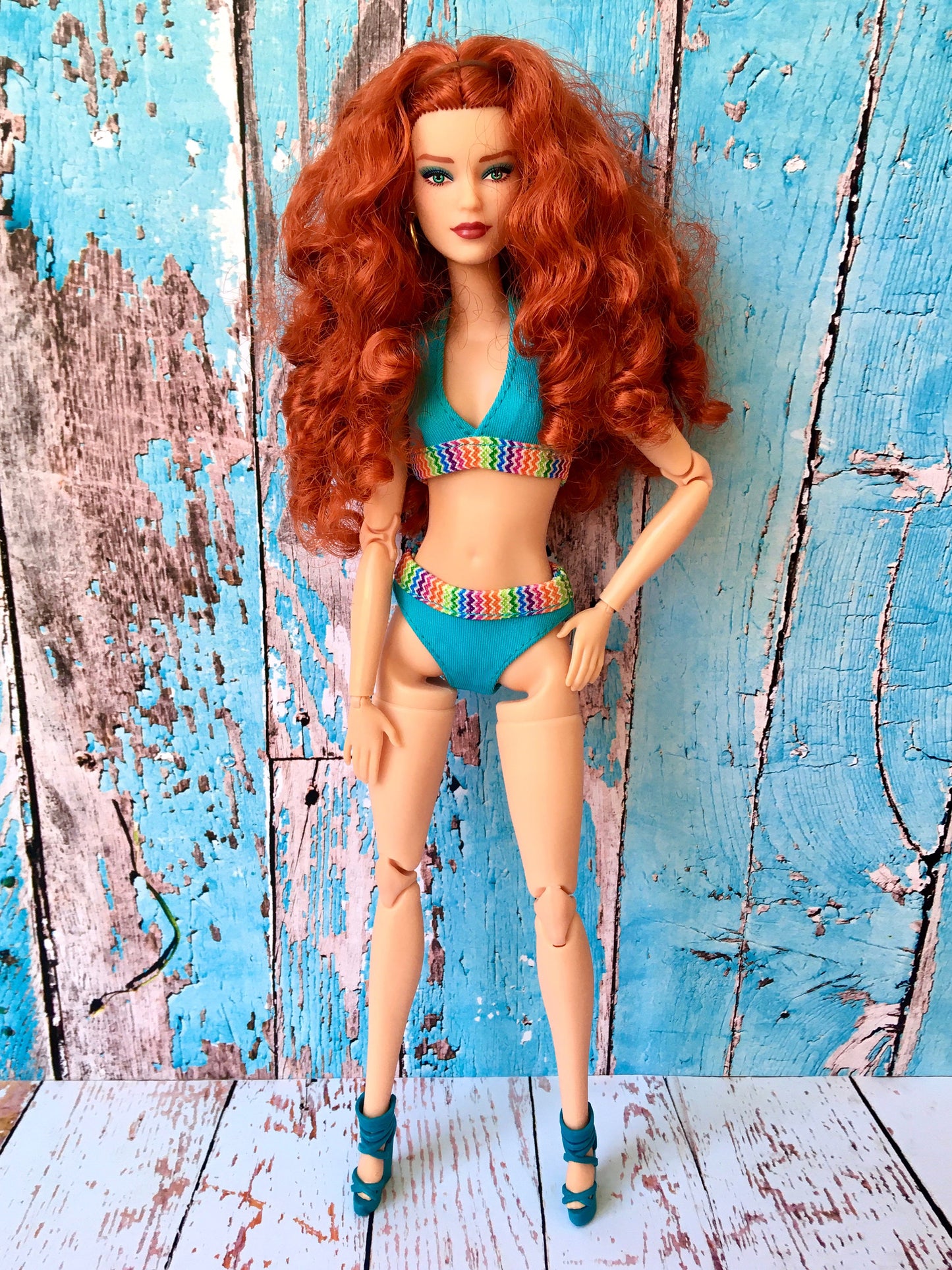 Splash Colorful Bikini for Doll 1/6 scale, 11.5 Inch - www.bouutique.com