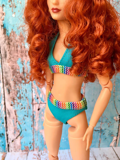 Splash Colorful Bikini for Doll 1/6 scale, 11.5 Inch - www.bouutique.com