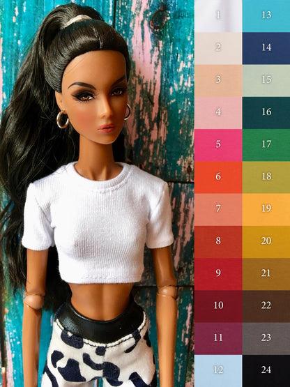 Staple Crop T-shirt for NuFace Integrity Toys Doll 12.5", many colors - Bouutique.com