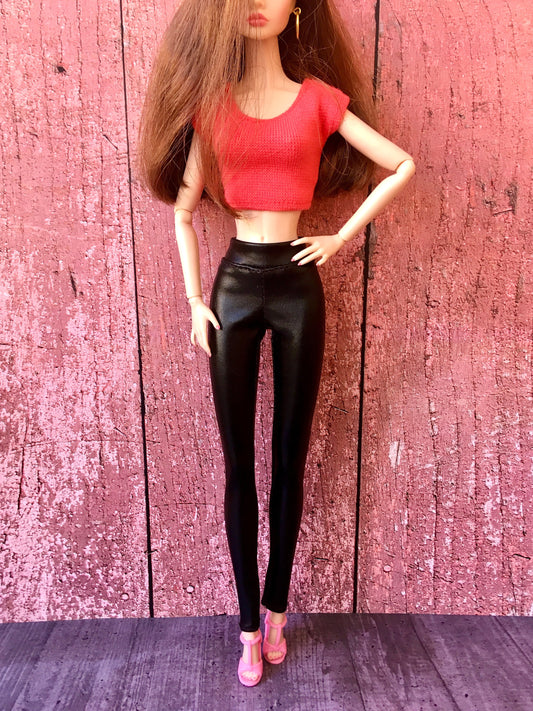 Viper Faux Leather Leggings for Poppy Parker Doll 12 Inch - www.bouutique.com