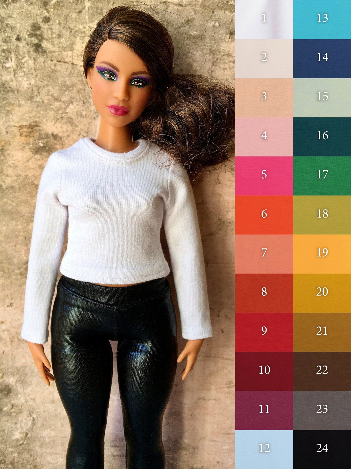 Vital Long Sleeve T-shirt for Curvy Doll 1/6-scale in many colors - Bouutique.com