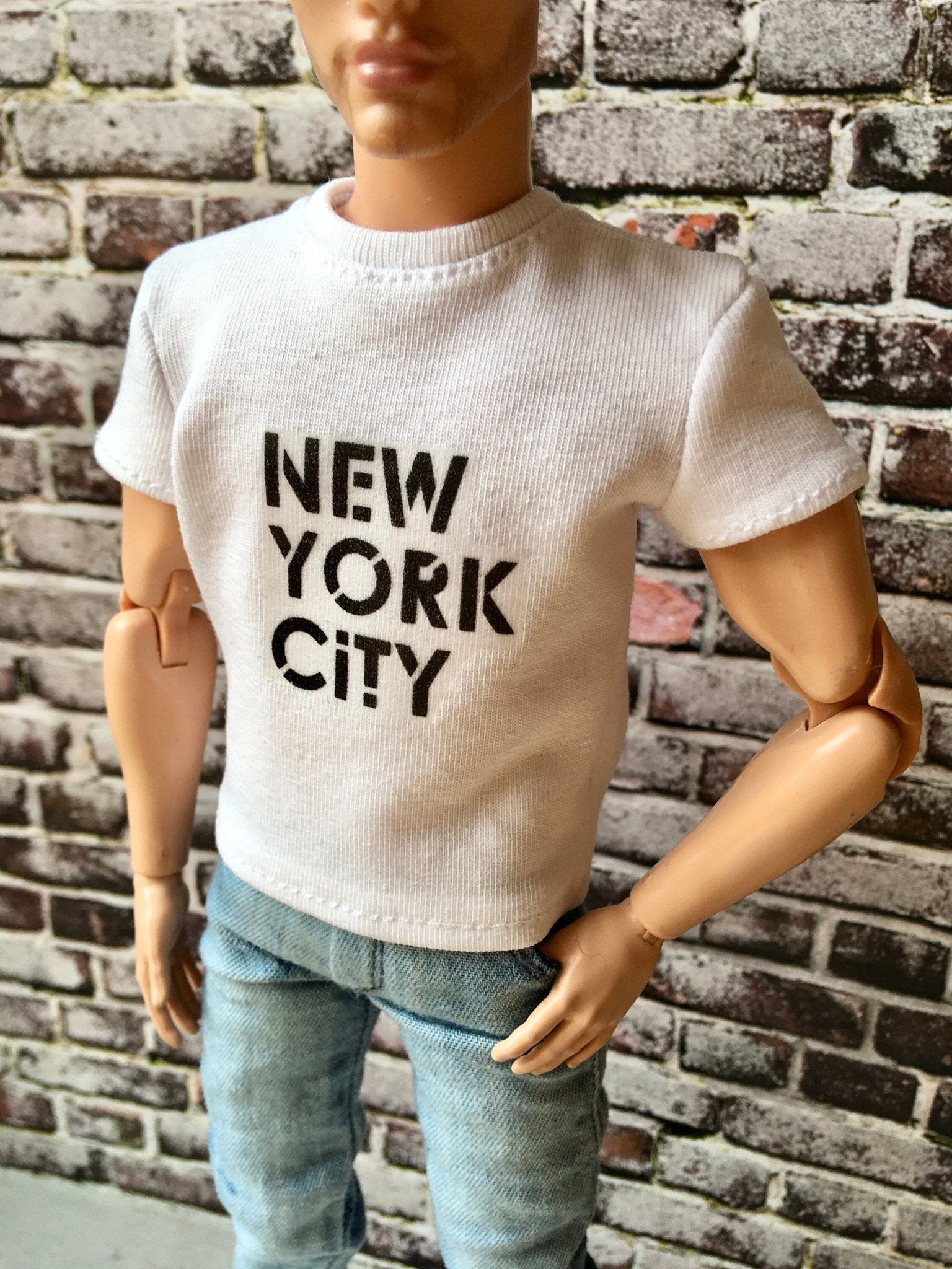 Vital Printed T-shirt "NYC" for Ken Doll, many colors - vvv.bouutique.com