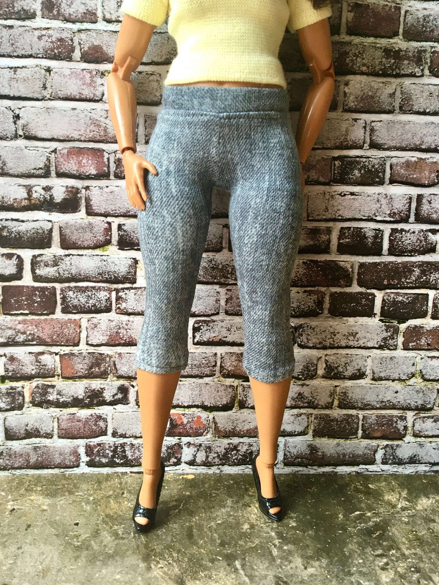 Slate 3/4 Jeggings for Curvy Doll 1/6-scale - Bouutique.com