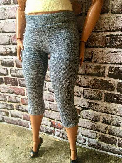 Slate 3/4 Jeggings for Curvy Doll 1/6-scale - Bouutique.com