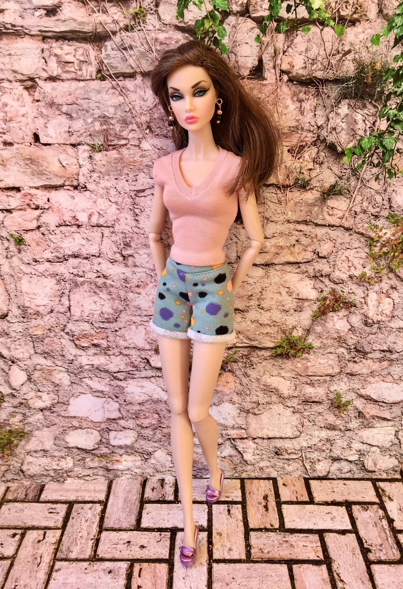 Beach Print Shorts for Poppy Parker Doll - Bouutique.com