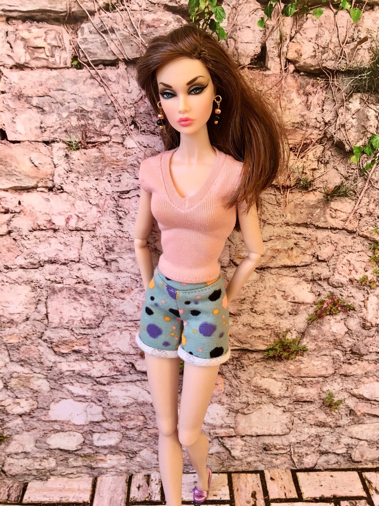 Beach Print Shorts for Poppy Parker Doll - Bouutique.com