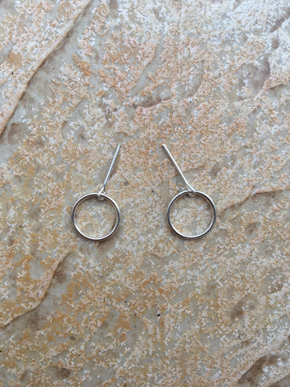 Hoop Big Ring Silver Earrings for Dolls 1/6-scale, 12" - Bouutique.com