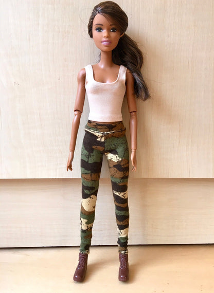 Blend Camouflage Long Leggings for Doll 1/6-scale, 11.5 Inch - Bouutique.com