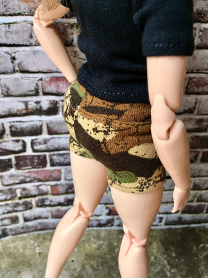 Blend Camouflage Shorts for Curvy Doll 1/6-scale - Bouutique.com