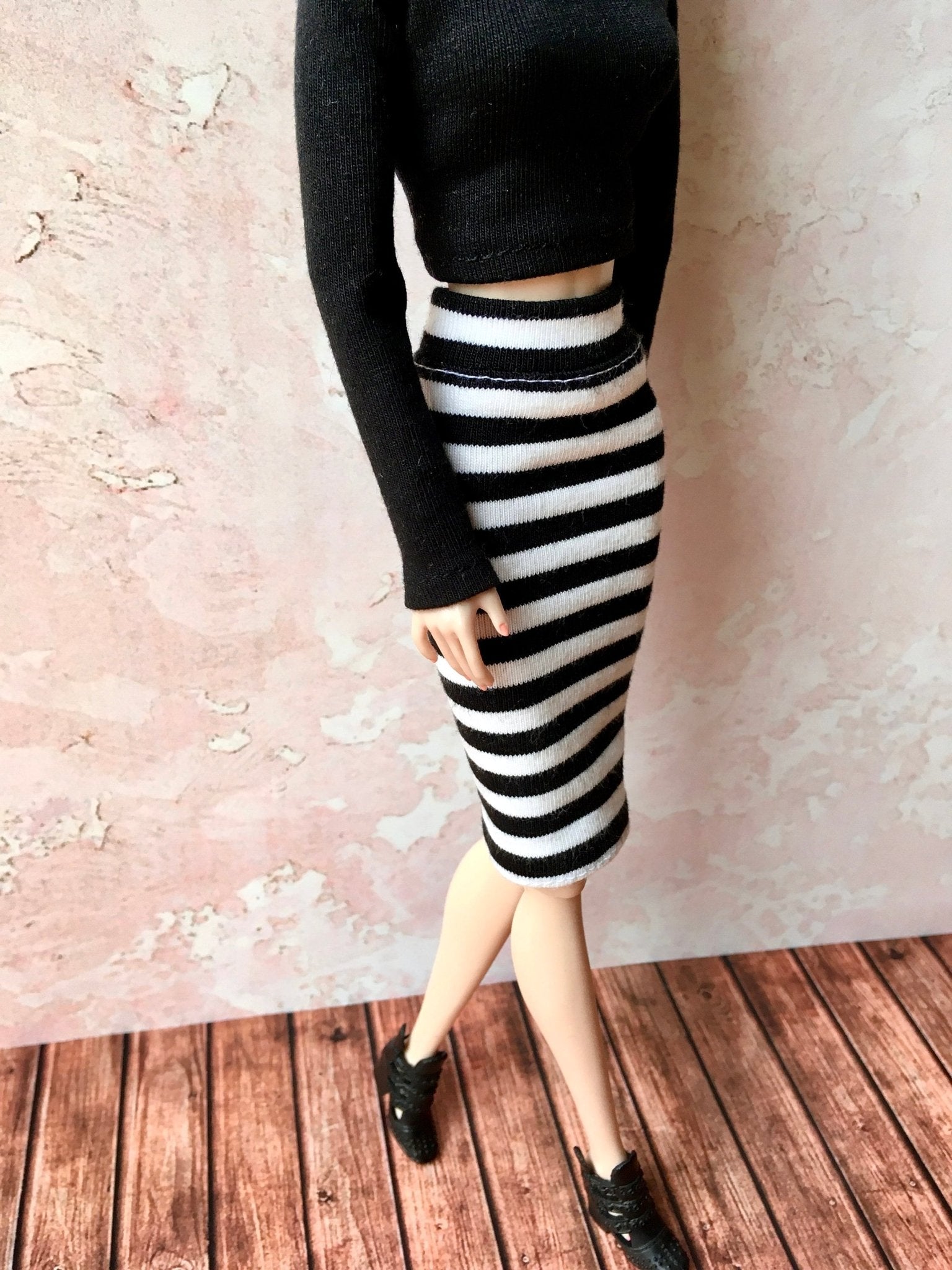 Contrast Striped Tube Midi Skirt for Poppy Parker Doll - Bouutique.com