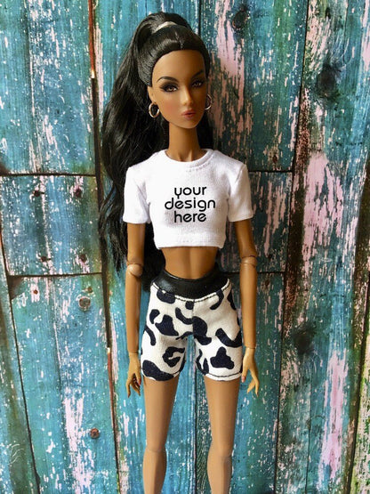 Staple Custom Print Crop T-shirt for NuFace Integrity Toys Doll 12.5" - Bouutique.com