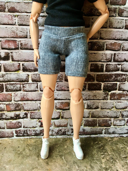 Slate Cycling Shorts for Curvy Doll 1/6-scale - Bouutique.com