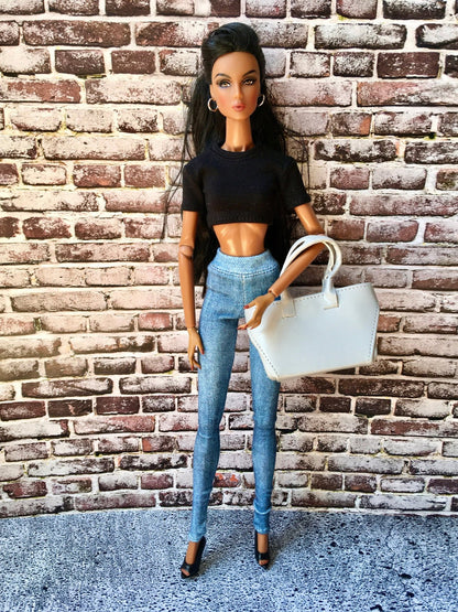 Indigo Jeans Blue Jeggings for Fashion Doll 12.5 Inch - Bouutique.com