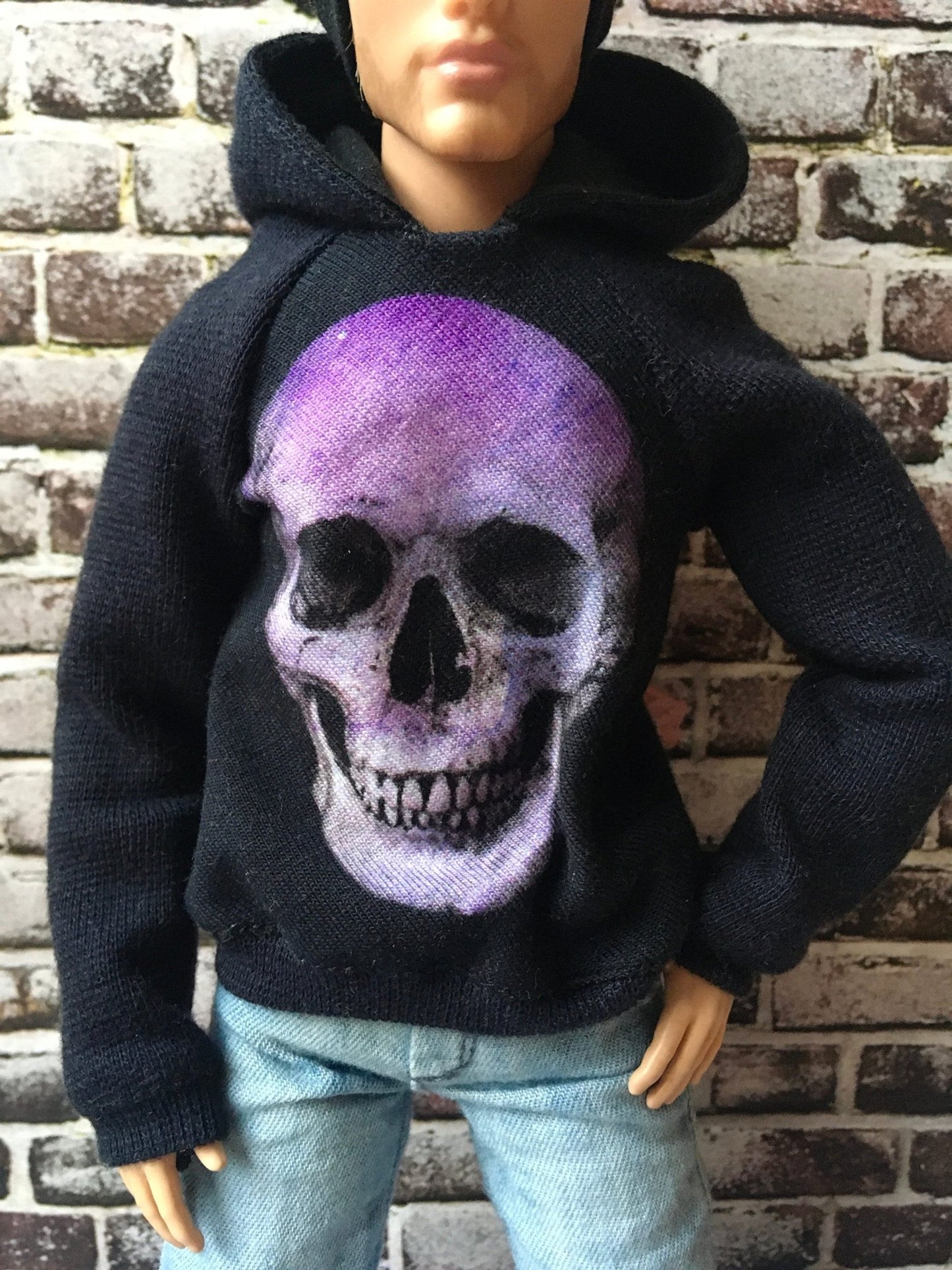 Infinite Skull  Print Hoodie for Ken Doll 1/6-scale, 12 Inch - Bouutique.com