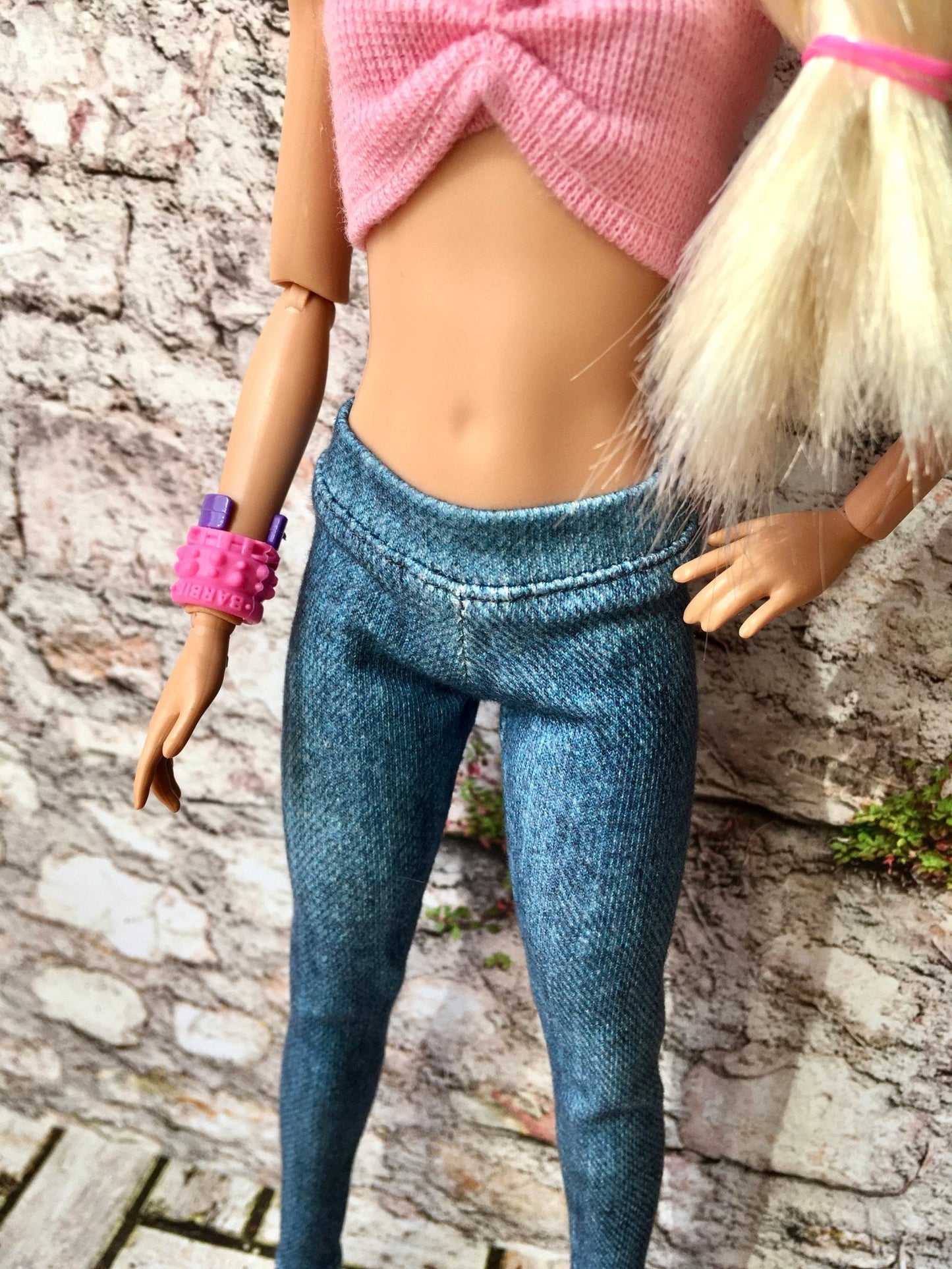 Indigo Jeans Blue Jeggings for Doll 1/6-scale, 11.5 Inch - Bouutique.com