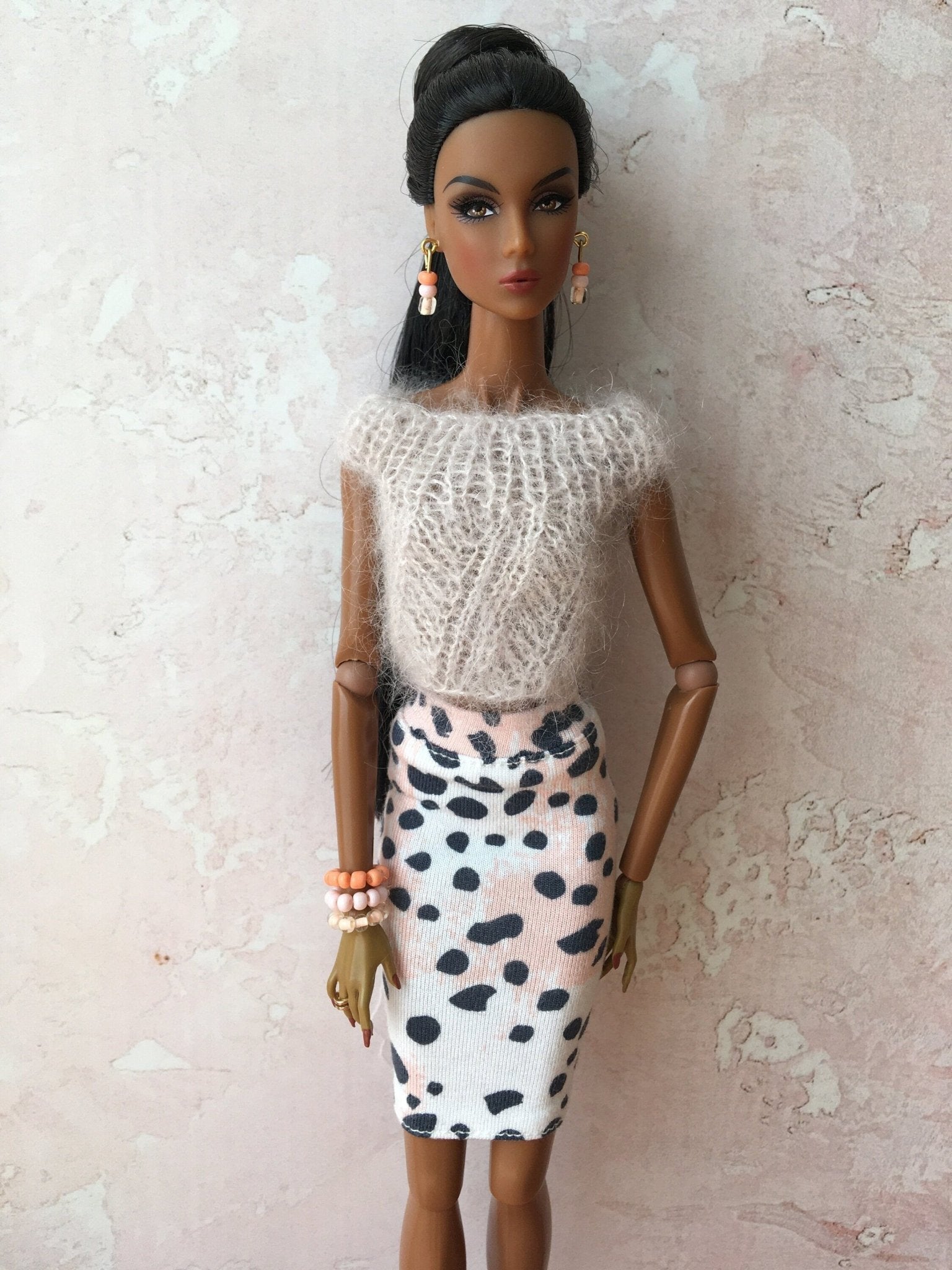 Airy Knit Mohair Top for NuFace Doll 12.5" - Bouutique.com