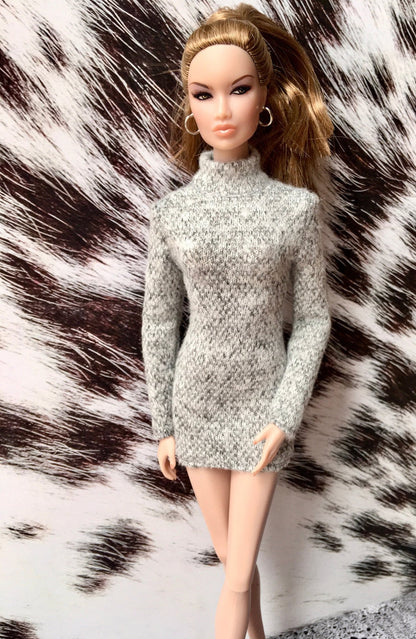 Cozy Knit Turtleneck Dress for NuFace Integrity Toys Doll 12.5" - Bouutique.com