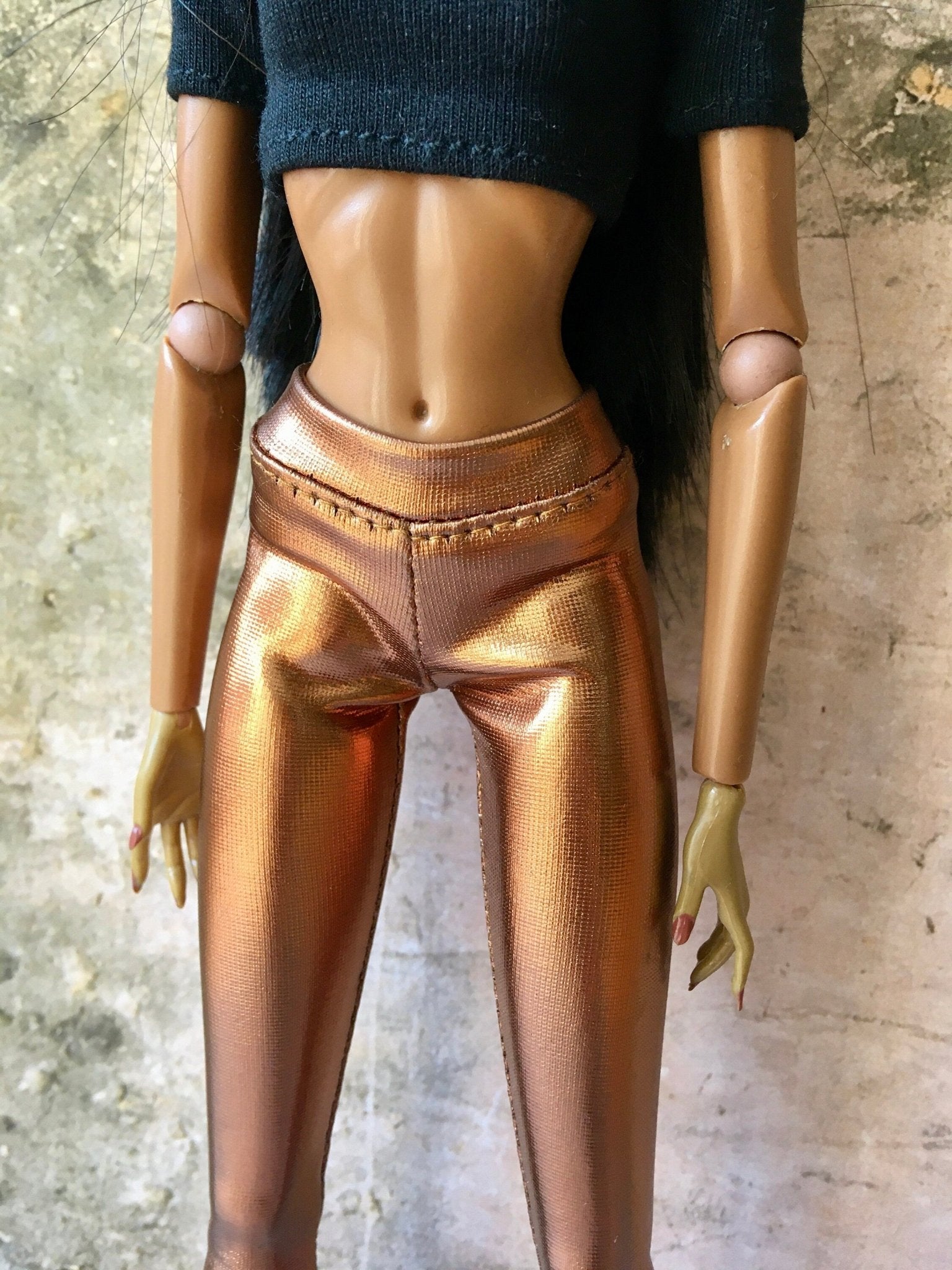 Glimmer Metallic Bronze Leggings for NuFace Integrity Toys Doll 12.5" - Bouutique.com