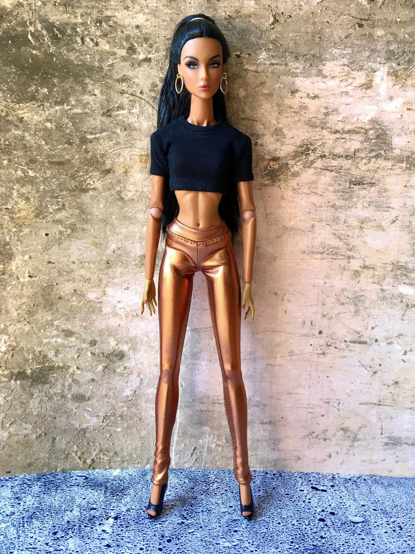 Glimmer Metallic Bronze Leggings for NuFace Integrity Toys Doll 12.5" - Bouutique.com