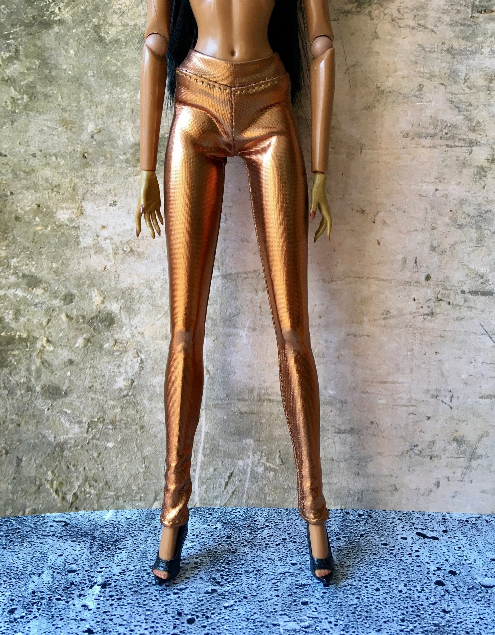 Glimmer Metallic Bronze Leggings for NuFace Integrity Toys Doll 12.5" - Bouutique.com