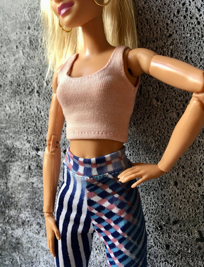 Motion Print Long Leggings for Dolls 1/6-scale, 11.5 Inch - Bouutique.com