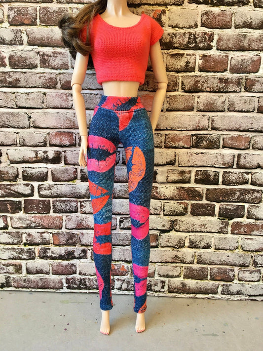 Kiss Denim Long Leggings for Poppy Parker Doll - Bouutique.com