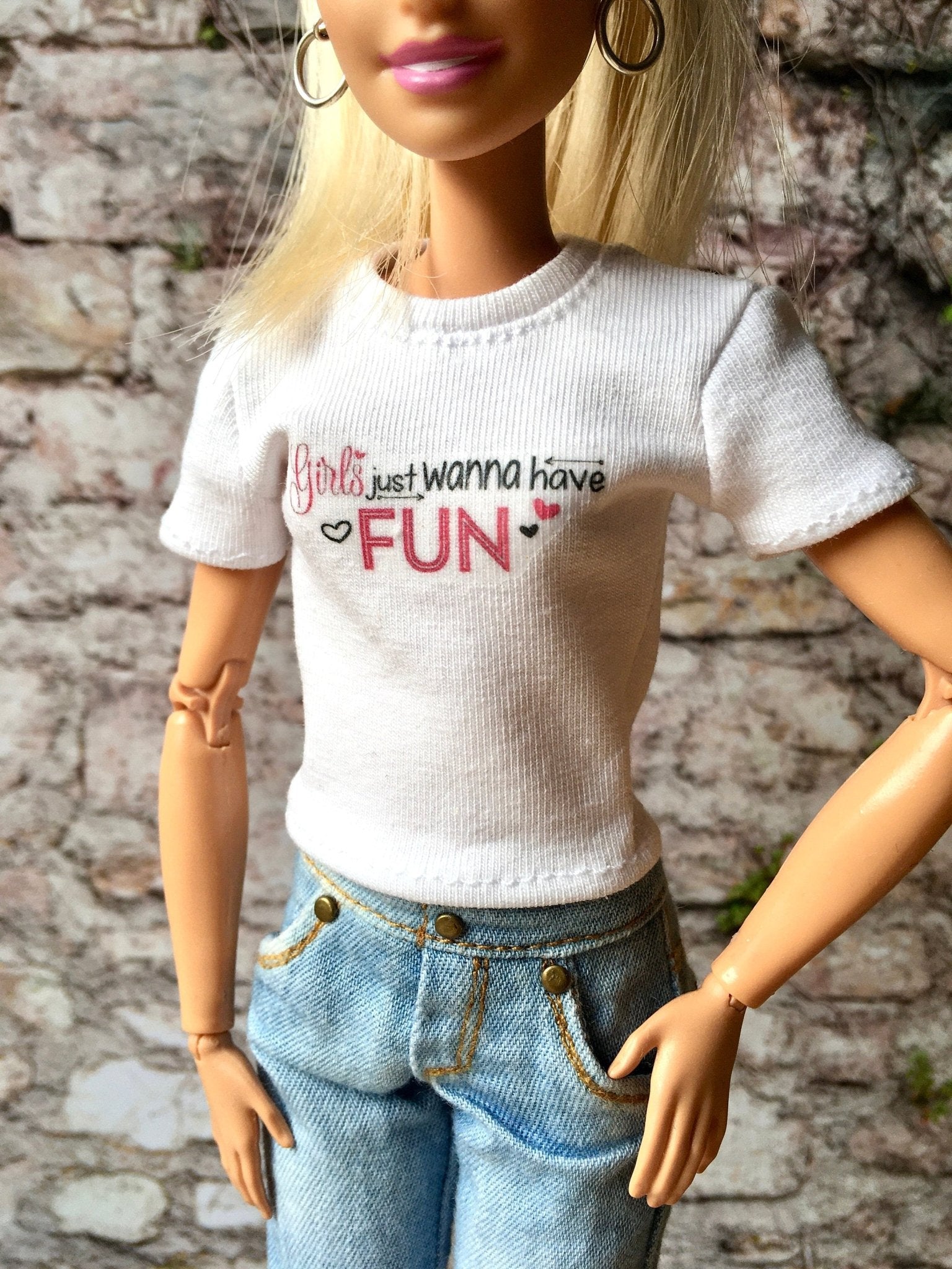 Vital Print T-shirt "Fun" Design for Doll 1/6-scale, 11.5 Inch - Bouutique.com