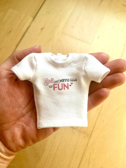 Vital Print T-shirt "Fun" Design for Doll 1/6-scale, 11.5 Inch - Bouutique.com