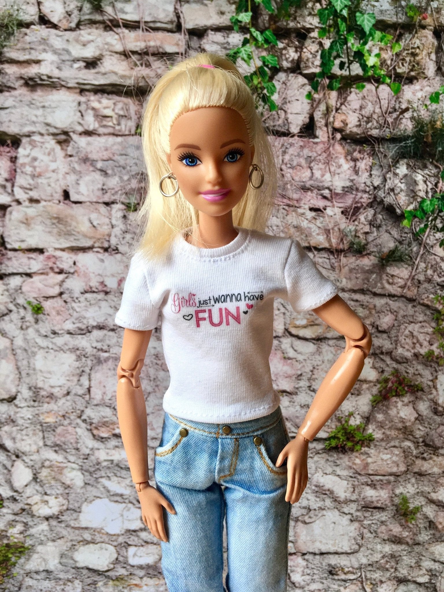 Vital Print T-shirt "Fun" Design for Doll 1/6-scale, 11.5 Inch - Bouutique.com