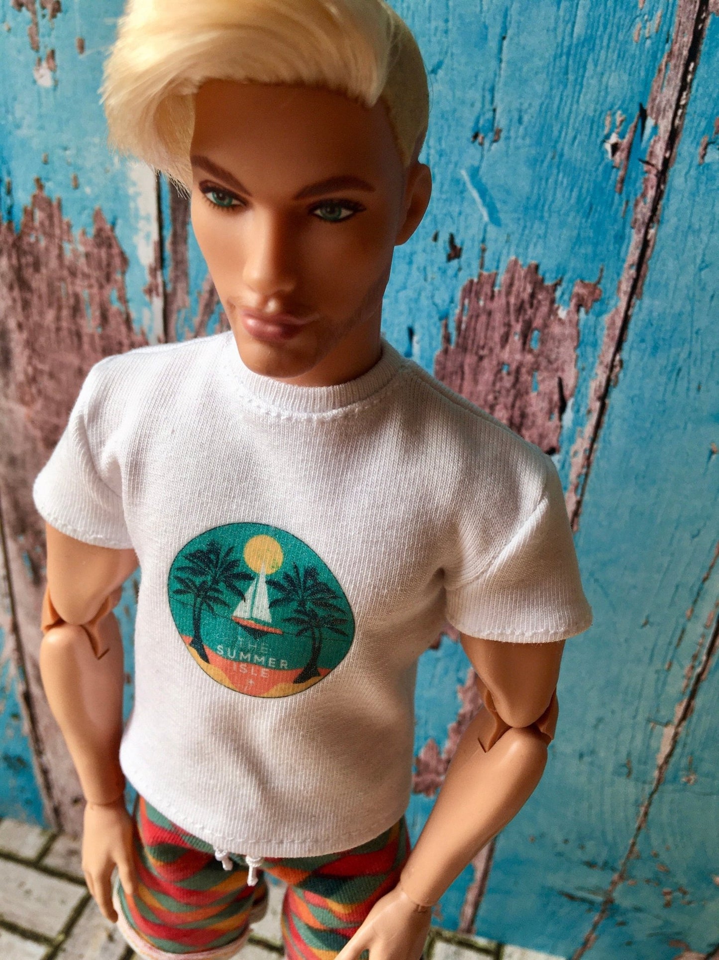 Printed T-shirt for Ken Doll | Ken Doll Basic Short Sleeve T-shirt - Bouutique.com