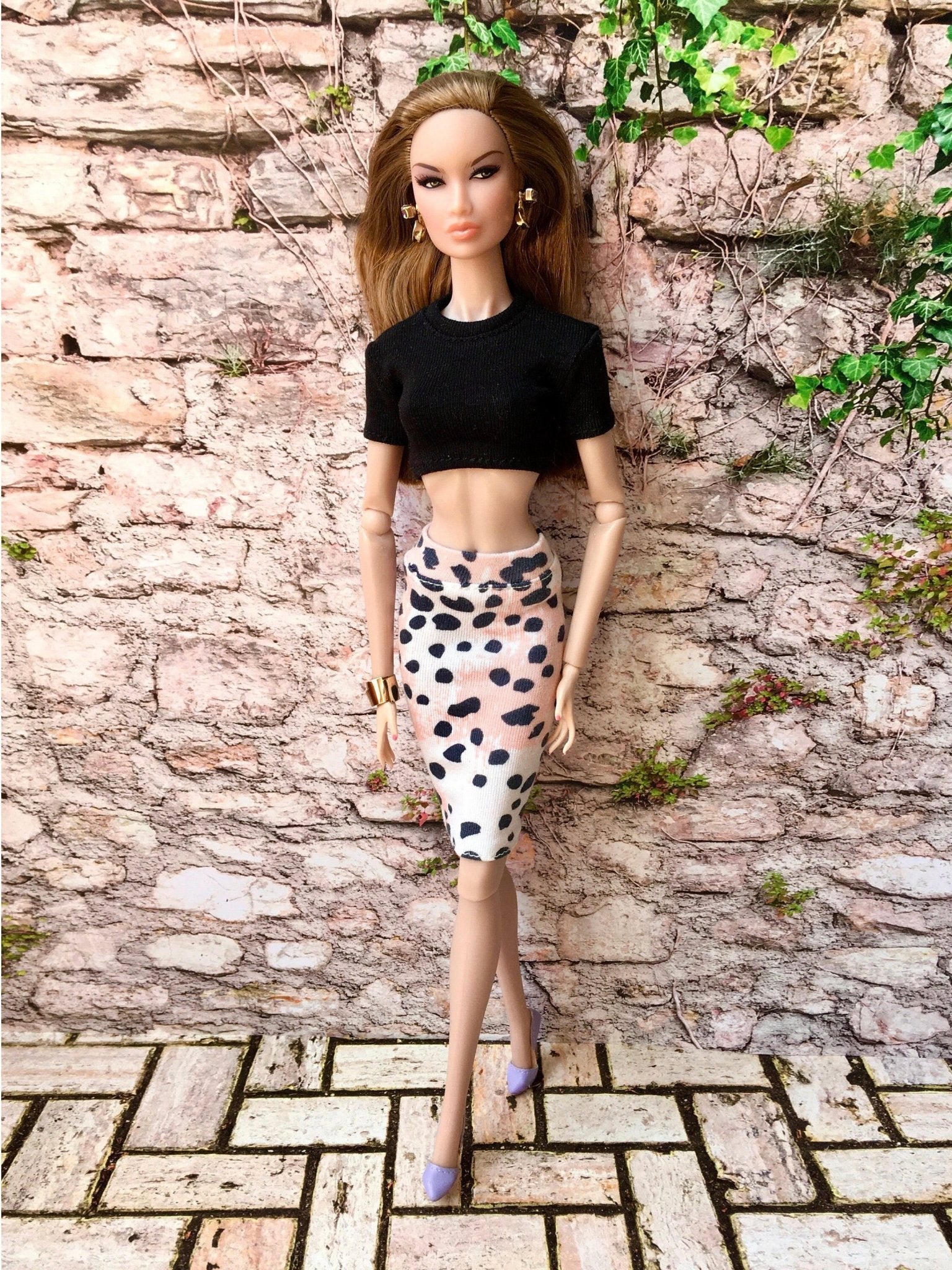 Savana Leopard Print Tube Skirt for Fashion Doll 12.5 Inch - Bouutique.com